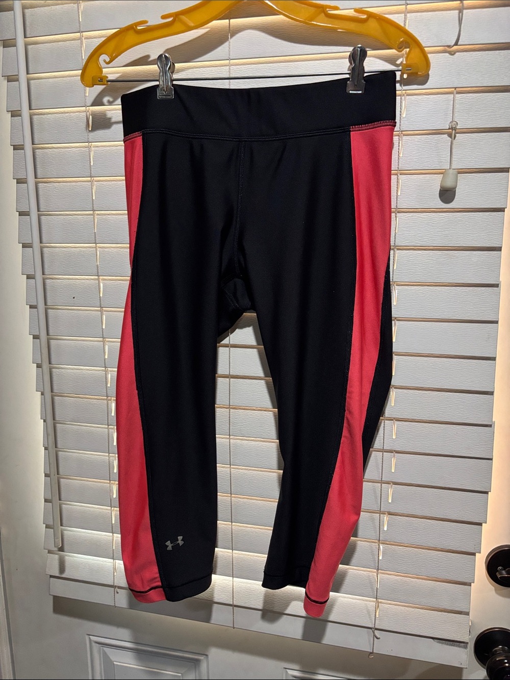 Under Armour Black and Coral Capri Leggings